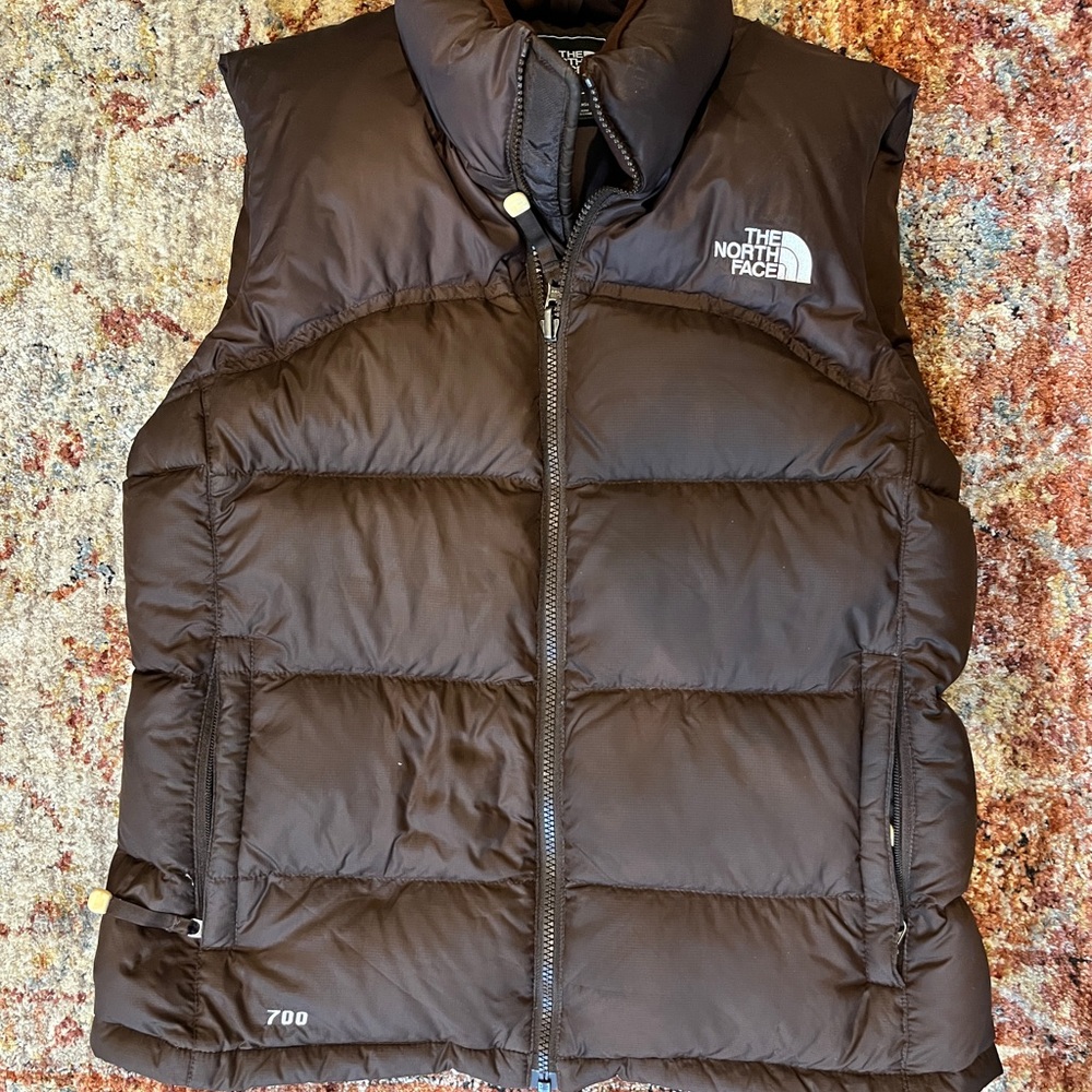 The North Face Brown Quilted Down Puffer Vest
